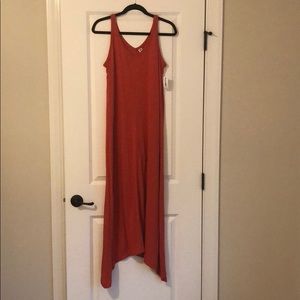 NWT! Red maxi dress-High/low hem. Old Navy